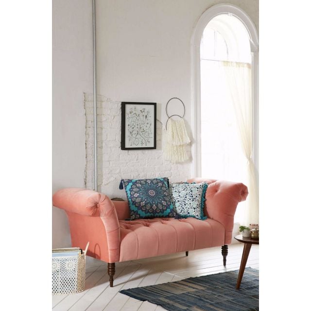 Victorian Coral Sofa